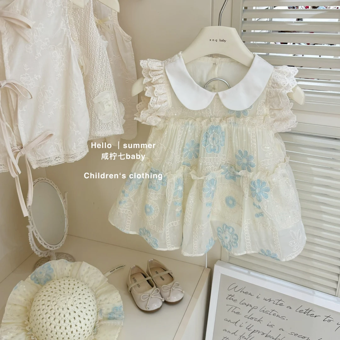 现【咸柠七】女童公主裙背心裙2024新款小童裙子夏女宝宝洋气连衣裙