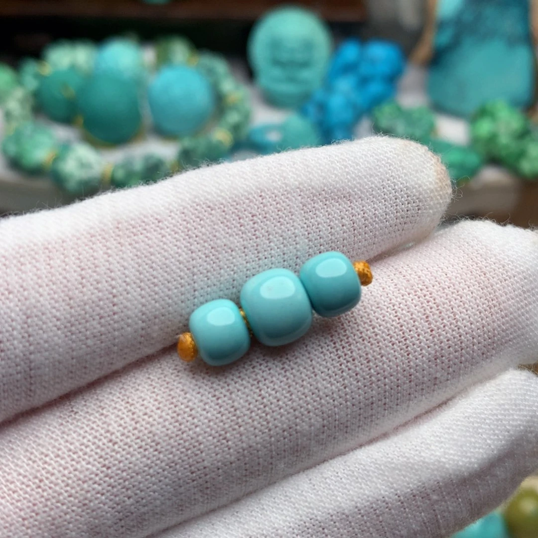 绿松石未镶嵌珠宝奇石7.6mm