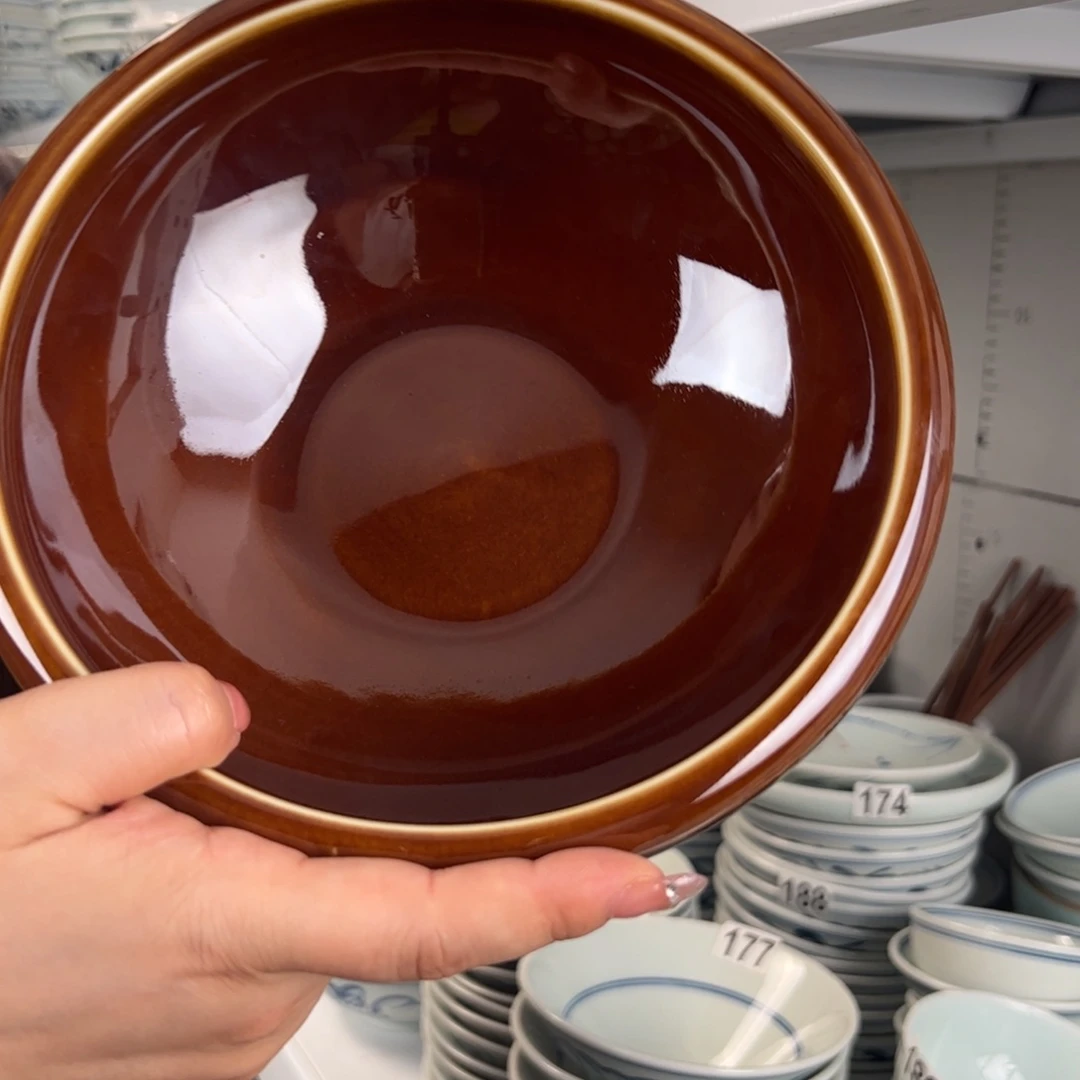 碗微瑕福利8寸黄釉汤钵（单只装）