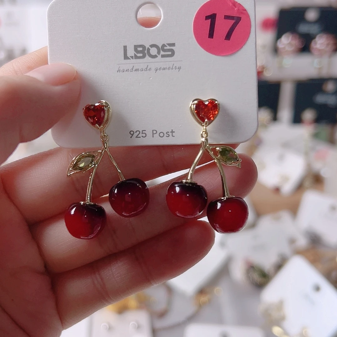 锆石纯铜合金耳环