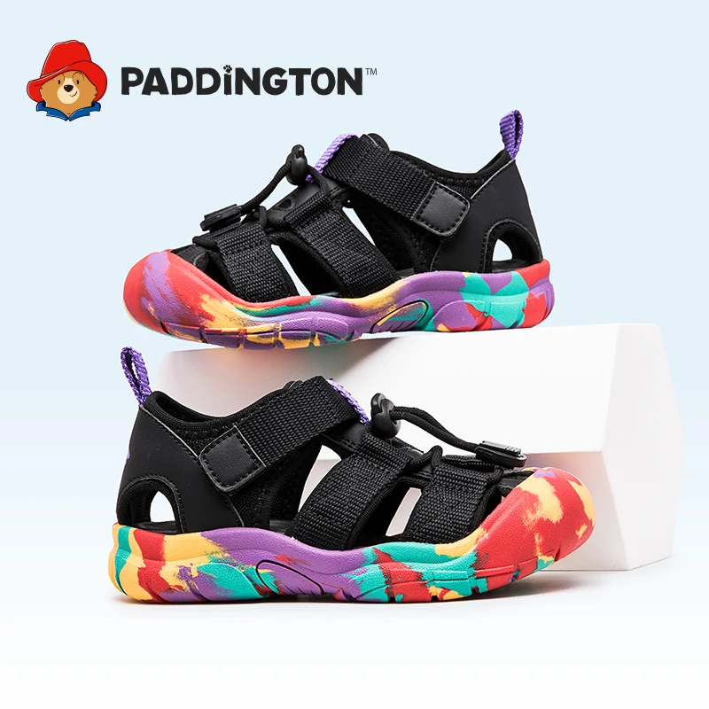 帕丁顿熊2025夏季包头运动凉鞋女男凉鞋软底小童休闲户外沙滩鞋