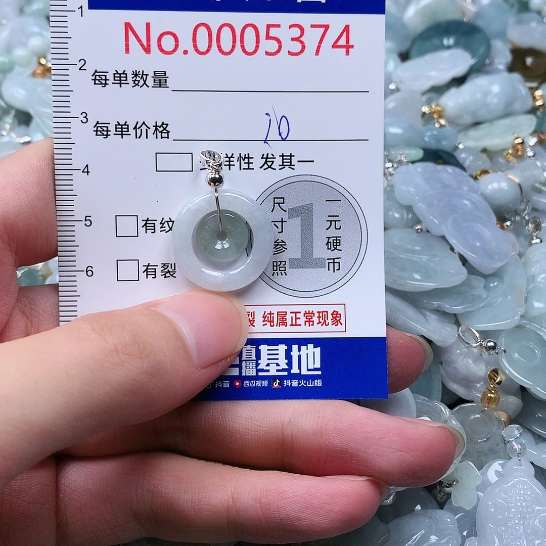 翡翠未镶嵌颈饰5374