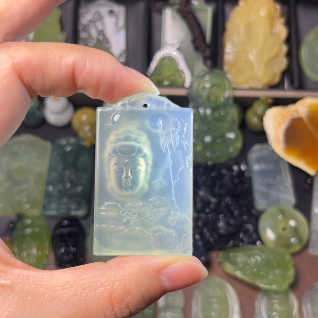 蛇纹石玉未镶嵌吊坠(不含链)