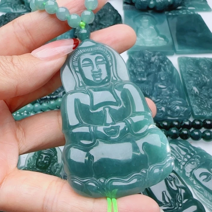 翡翠未镶嵌颈饰多样性发货天然A货翡翠