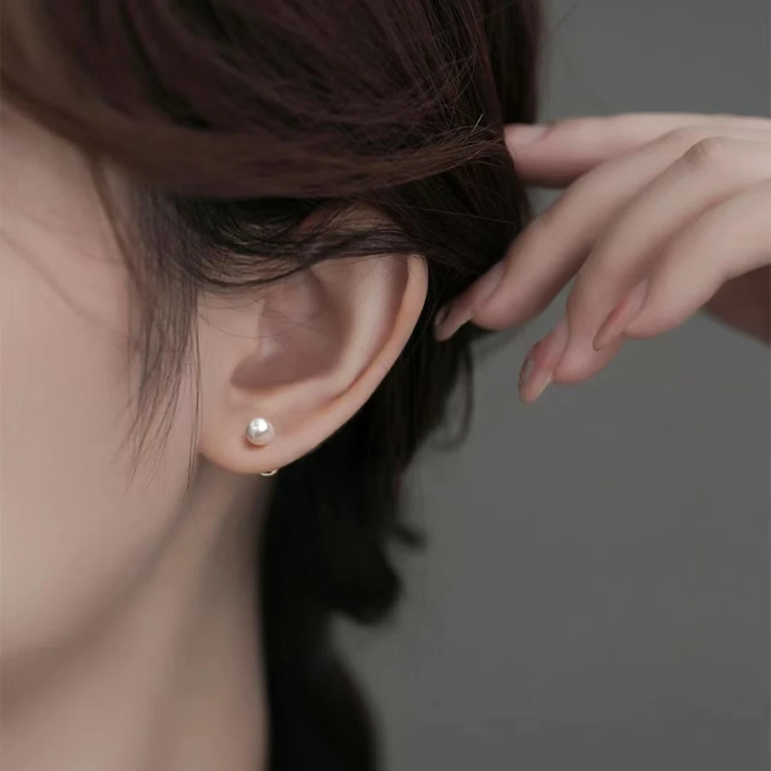 轻奢百搭小巧冷淡风s925银针珍珠耳钉
