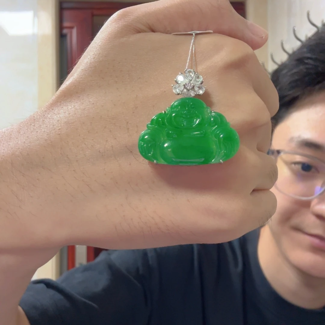 翡翠银S925镶嵌吊坠(不含链)吊坠