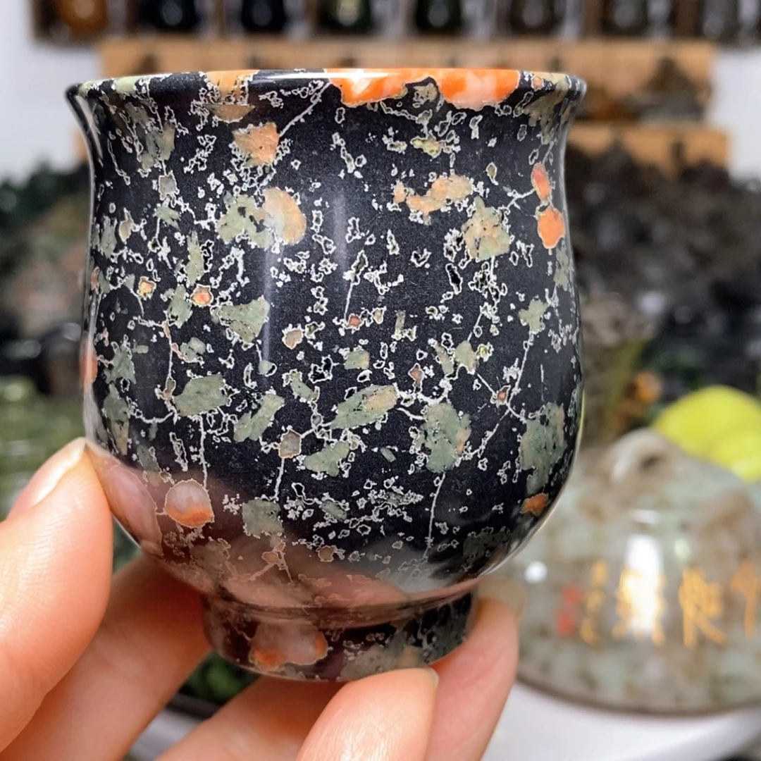 何***亚梅花玉高品花瓶杯130cc