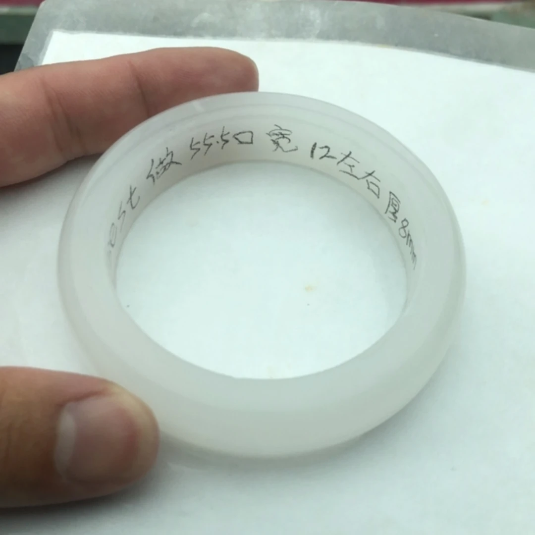 【闪购商品】未镶嵌定制石英质玉（天山翠）定制手镯B**t新疆玉镯