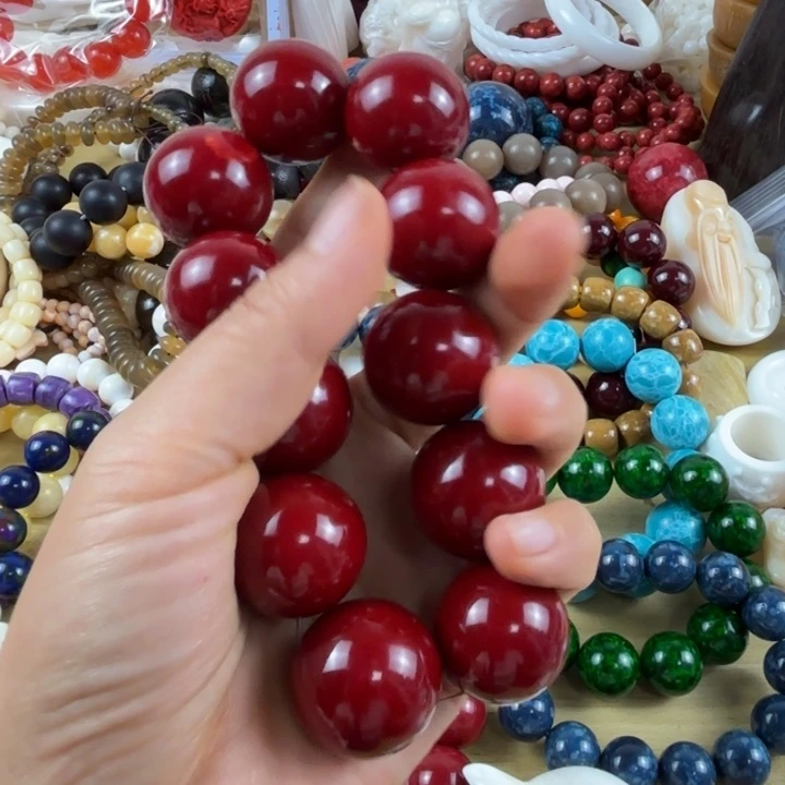 非洲紫檀（红花梨）红2.5车串