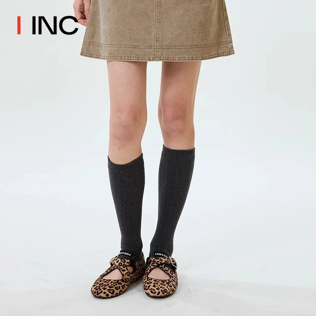 MIMBLANCHE 25SS春夏针织袜套字母LOGO针织小腿袜套女 IINC