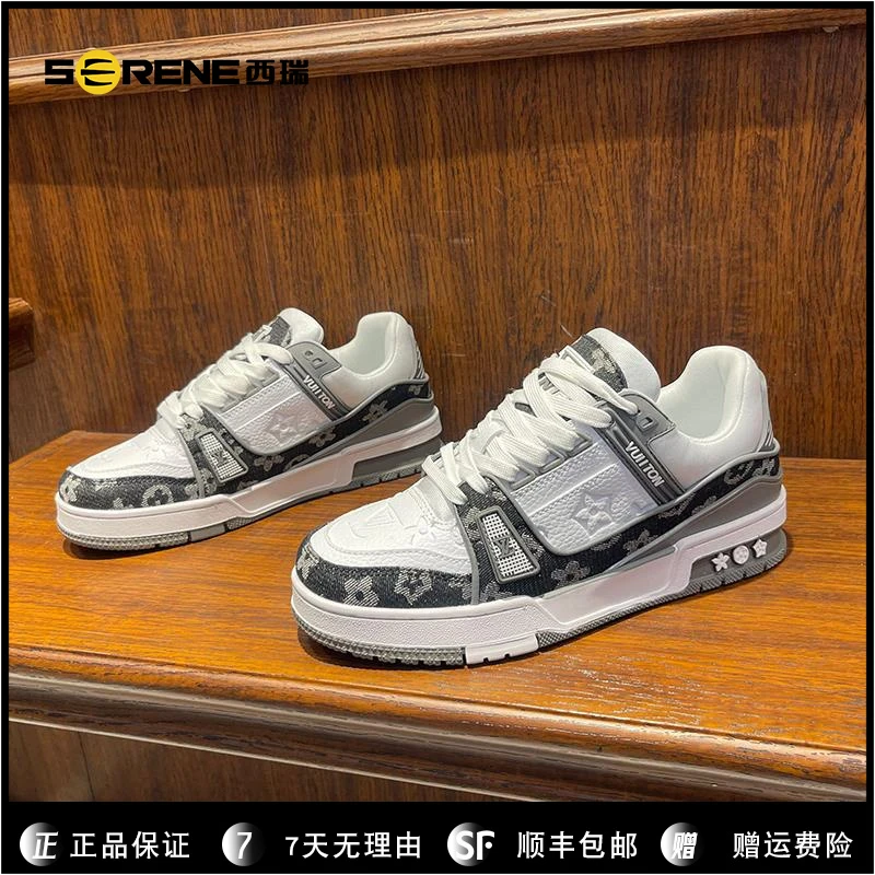 西瑞男鞋秋季新款百搭休闲鞋软底拼色运动鞋潮流低帮透气防滑板鞋