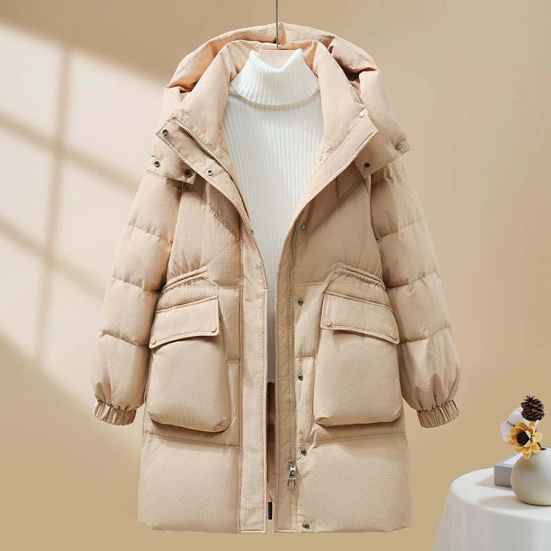 【90绒】2024年秋冬新款羽绒服外套收腰显瘦质感保暖鸭绒外套