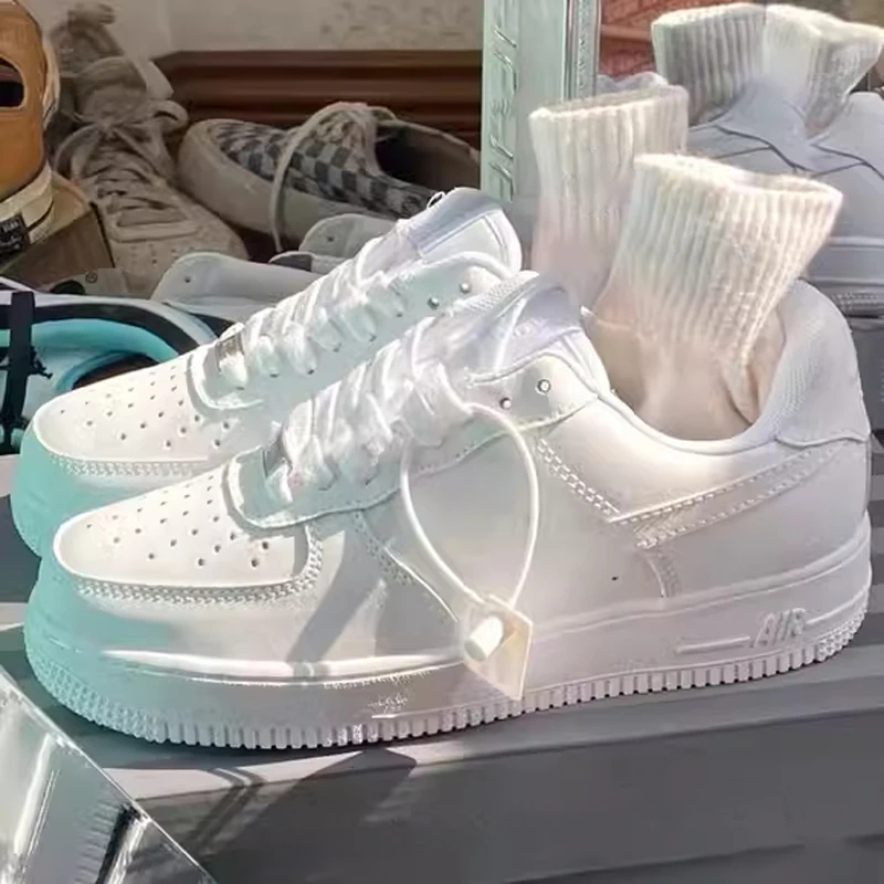 空军小白鞋厚底2025夏季新款百搭板鞋男女运动休闲鞋子小麦色低帮