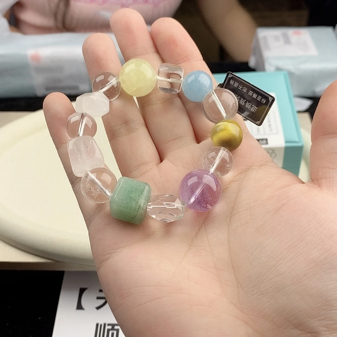 银S925镀金镶嵌手链水晶