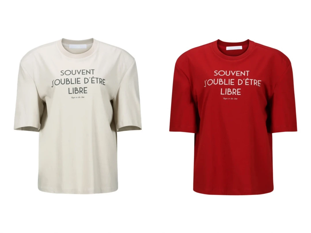 【SFF严选】YCH25夏款印花套头圆领短袖T恤简约时尚洋气百搭0159