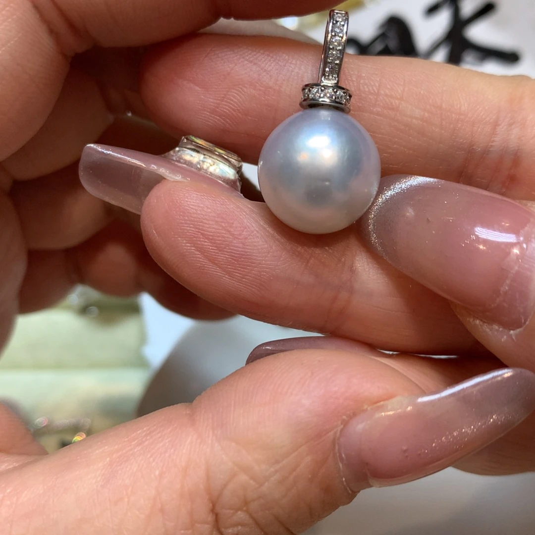 海水珍珠颈饰银S925镶嵌