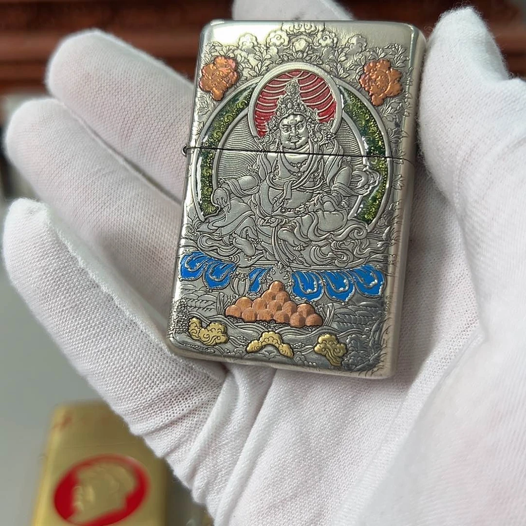 浪***啊恒星905白铜镶嵌珐琅彩黄财神