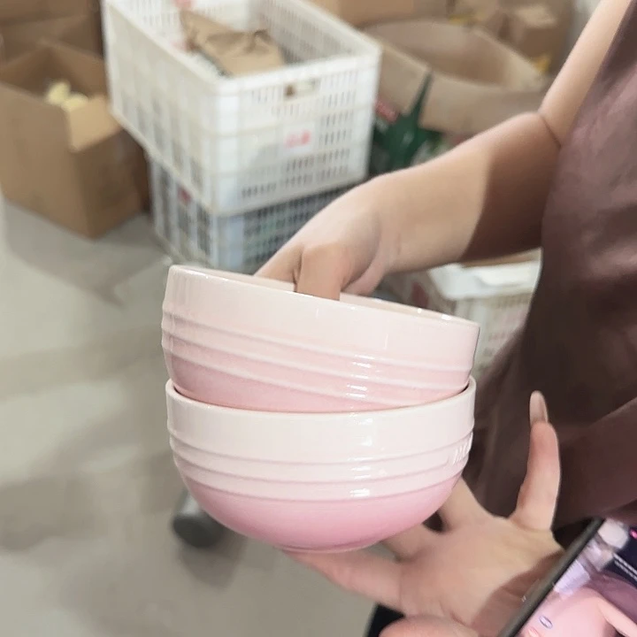瓷片摩登4.75寸碗两个微瑕