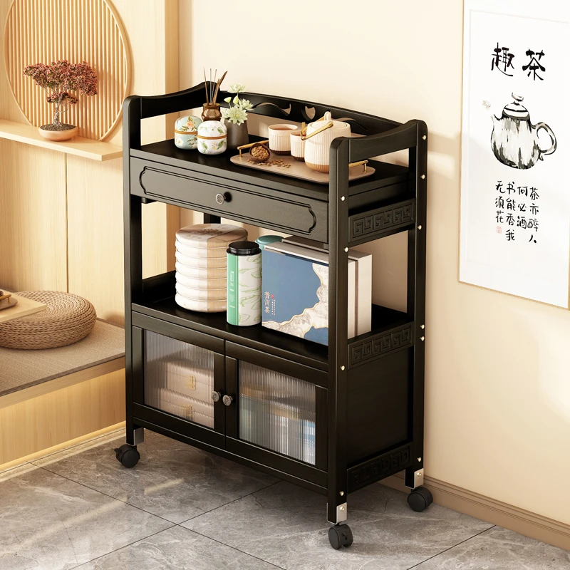 茶水柜茶柜置物架客厅家用茶台边茶叶柜茶室茶具收纳柜摆件展示柜