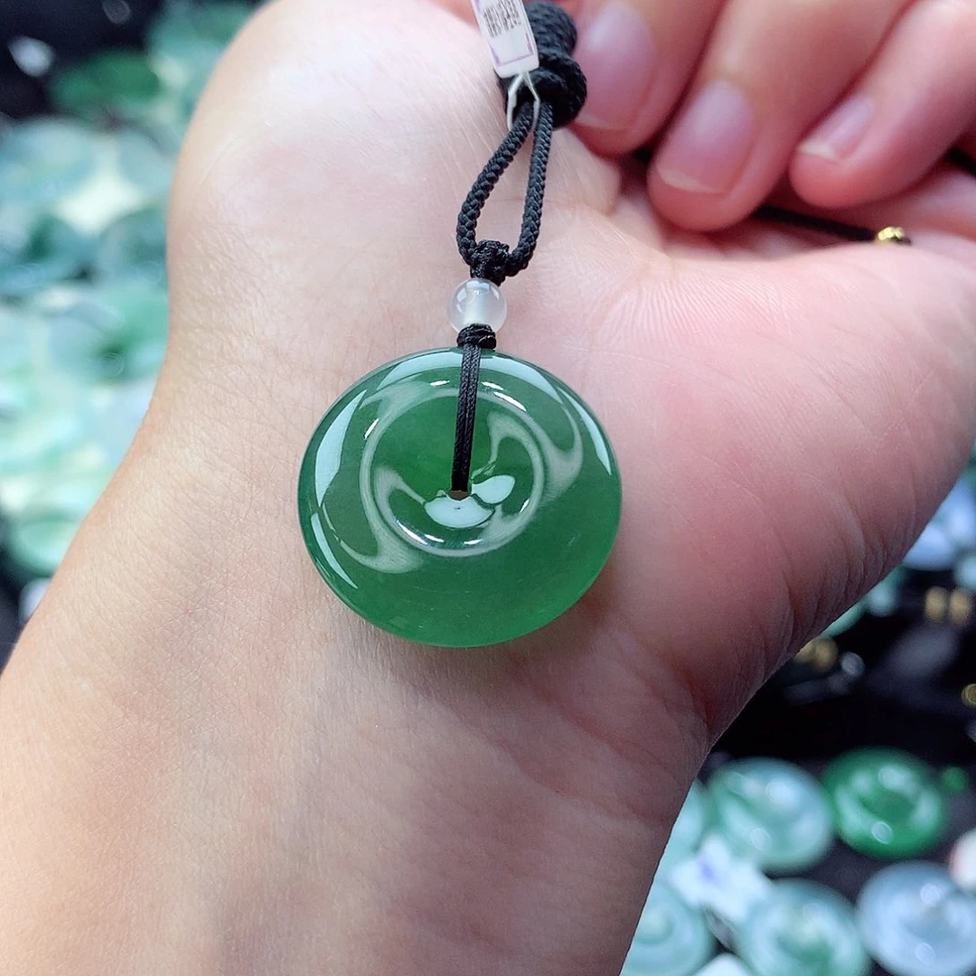 翡翠未镶嵌颈饰编号7-尺寸21/5.2