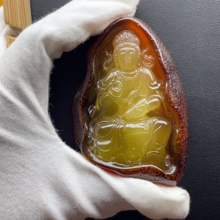 琥珀未镶嵌颈饰天然琥珀蜜蜡