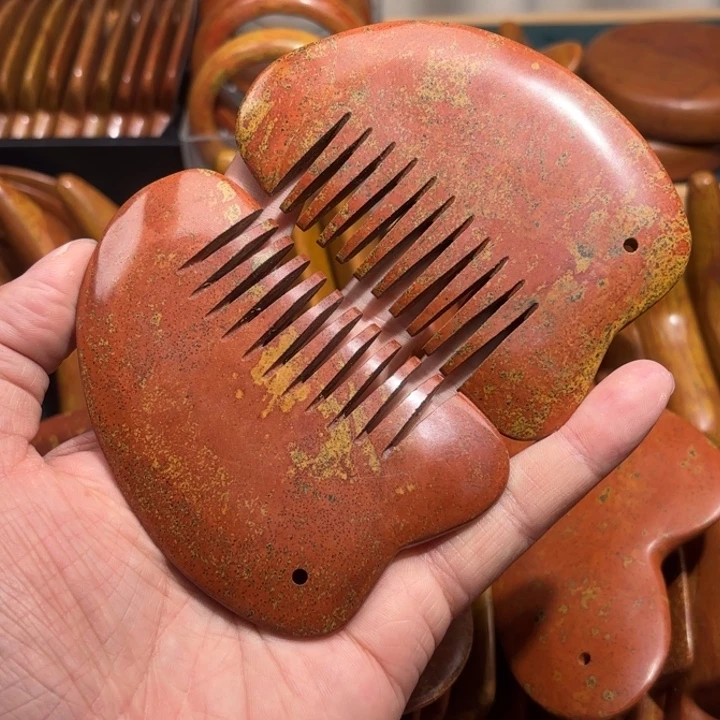 红砭石精品款多功能按摩梳