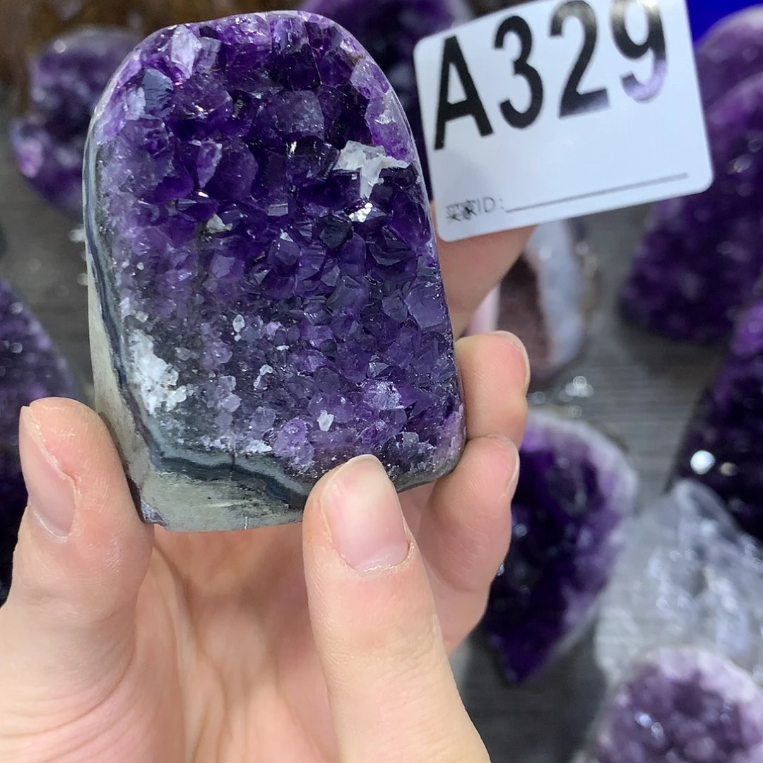 紫晶珠宝半成品未镶嵌329