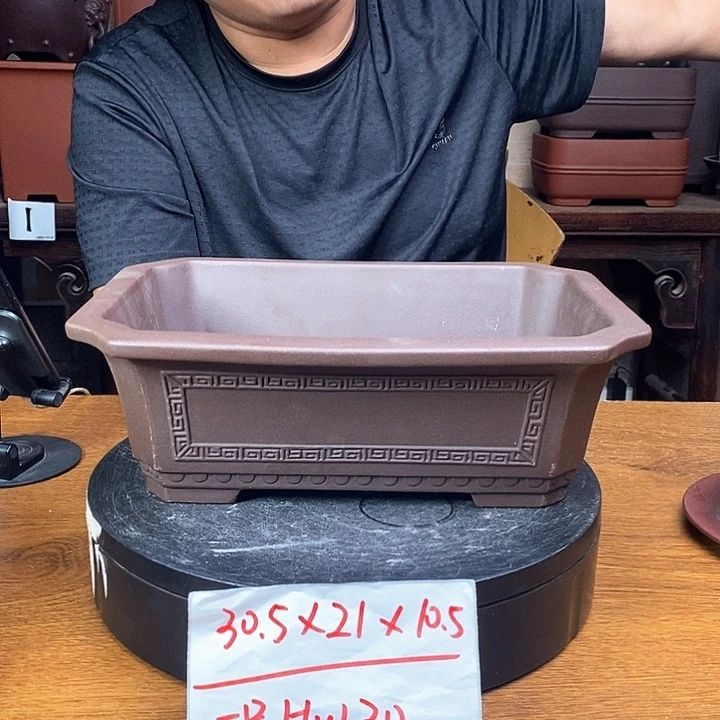 紫砂花盆货号一只HW30