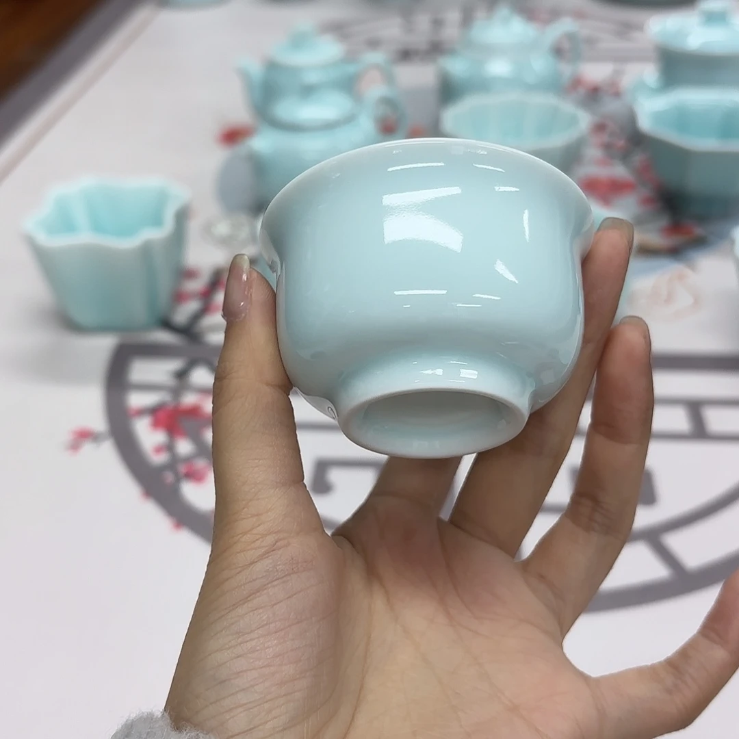 龙泉云间青瓷小米茶器