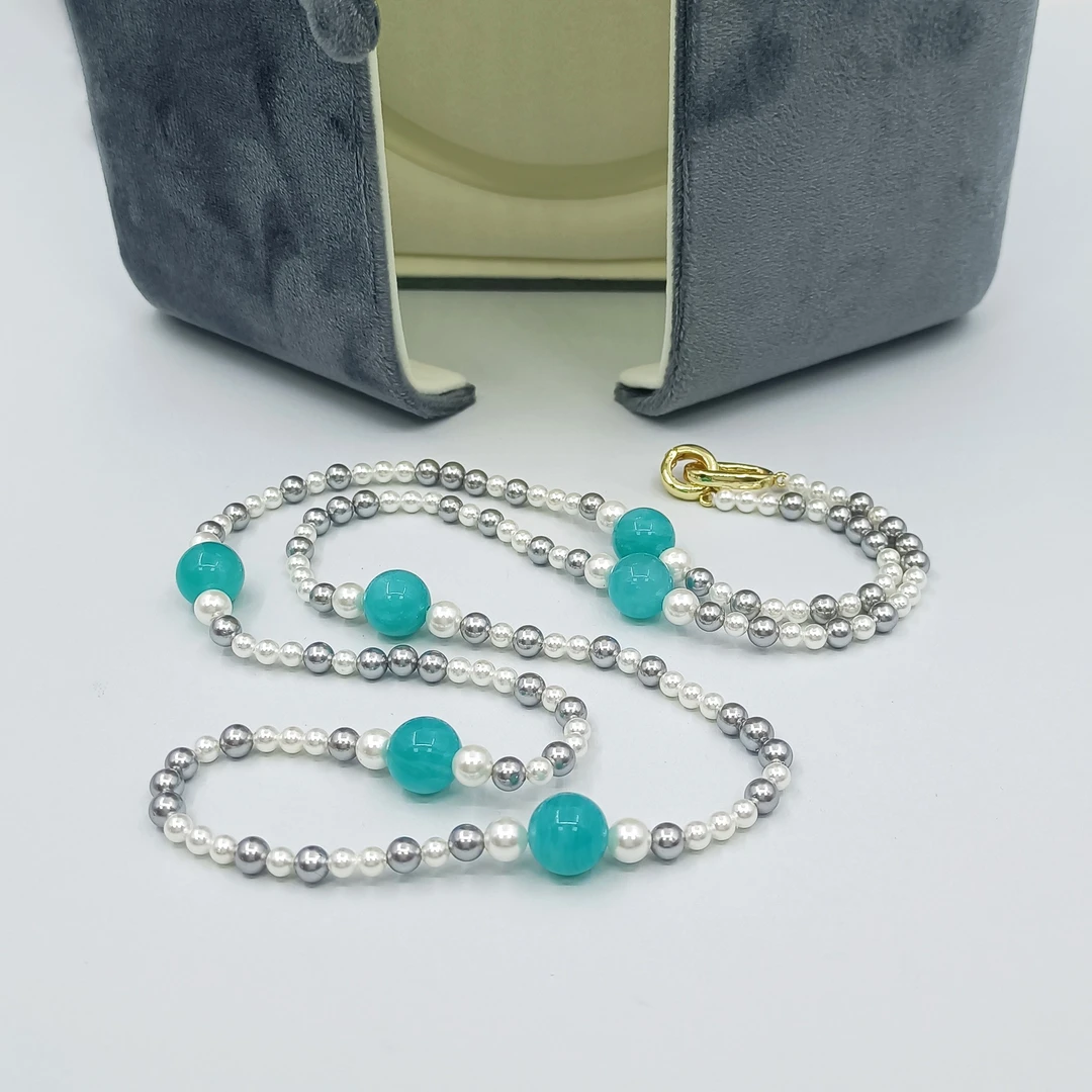 铜合金仿珍珠项链 SS6RSS-34070 项链气质时尚欧轻奢简约复古