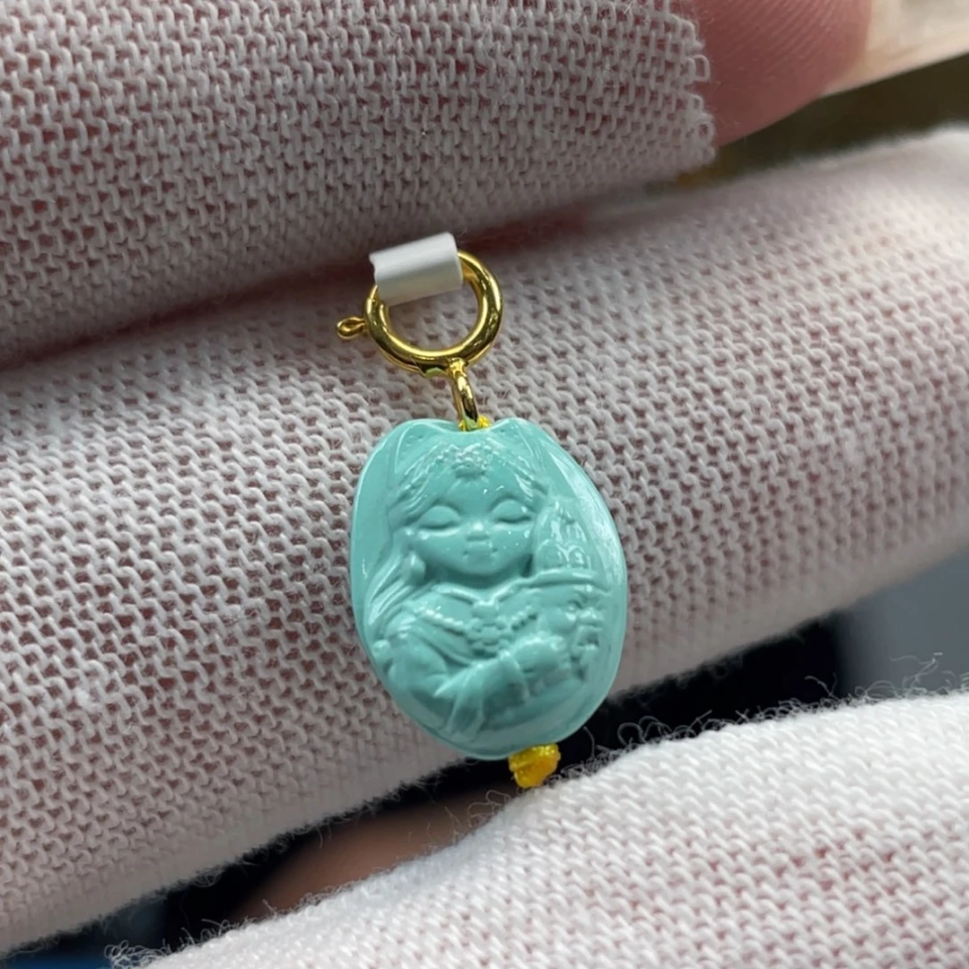 绿松石未镶嵌挂件