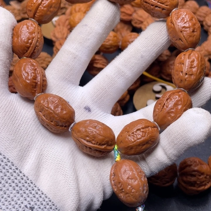 手串文玩核桃大枣浅纹红皮