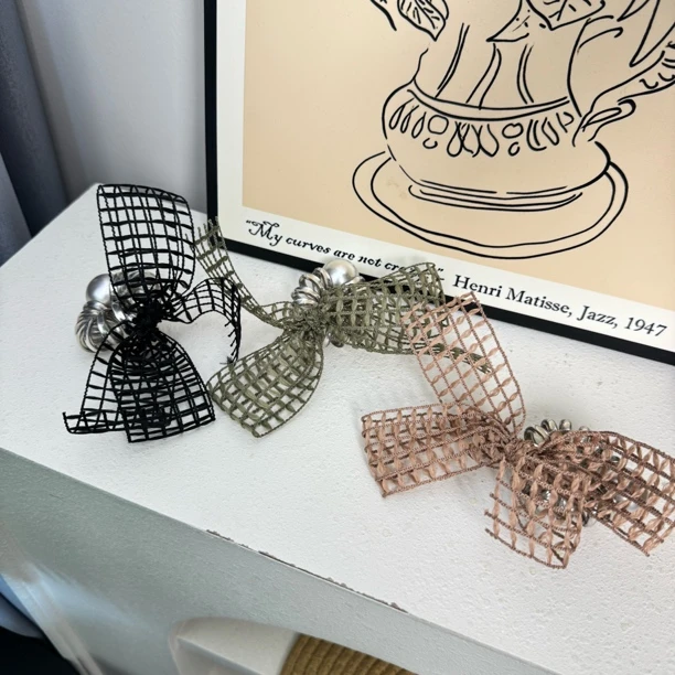 BlomUME镂空纱纱蝴蝶结电话线发圈韩系甜美造型可爱发绳发饰女801