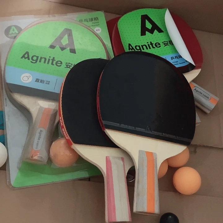 乒乓球拍一对+3球