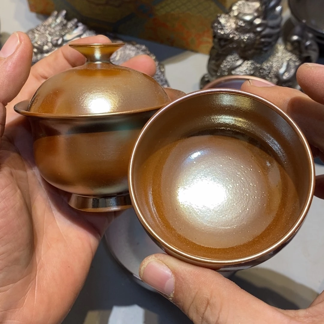 柴烧茶具陶瓷杯子