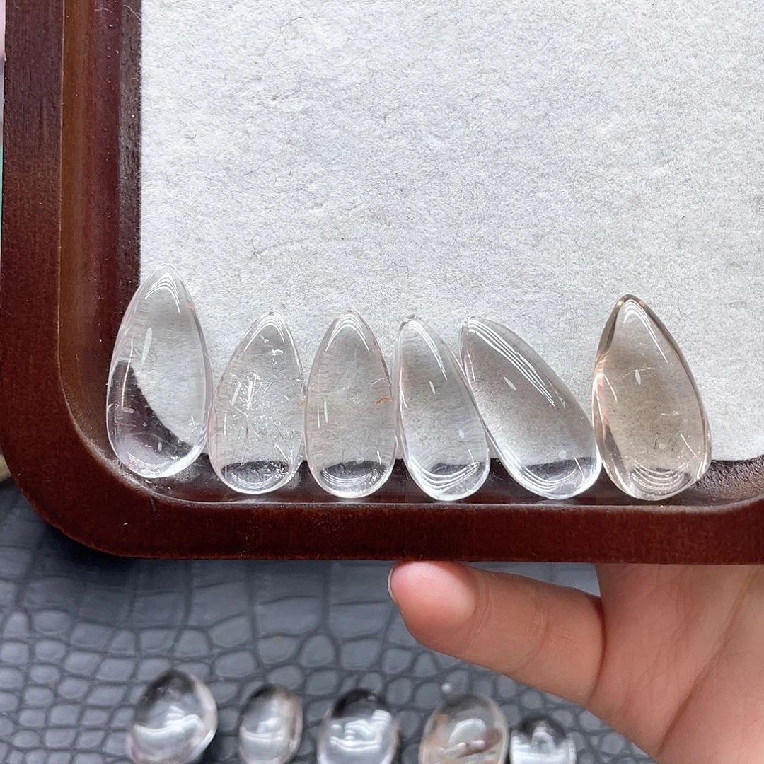 珠宝半成品发晶未镶嵌64水滴