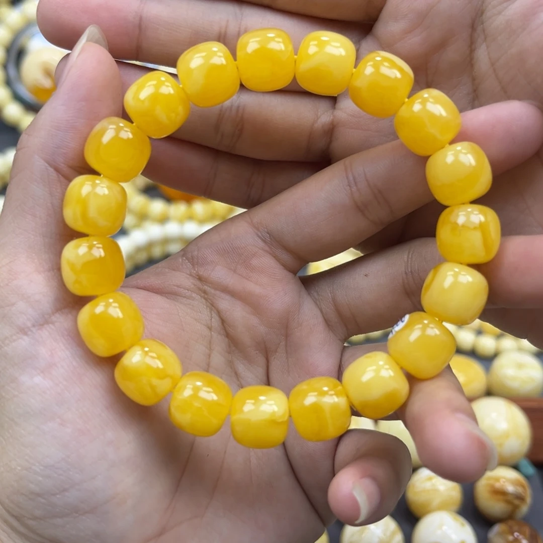 琥珀未镶嵌手串同料老邢手串11.8mm