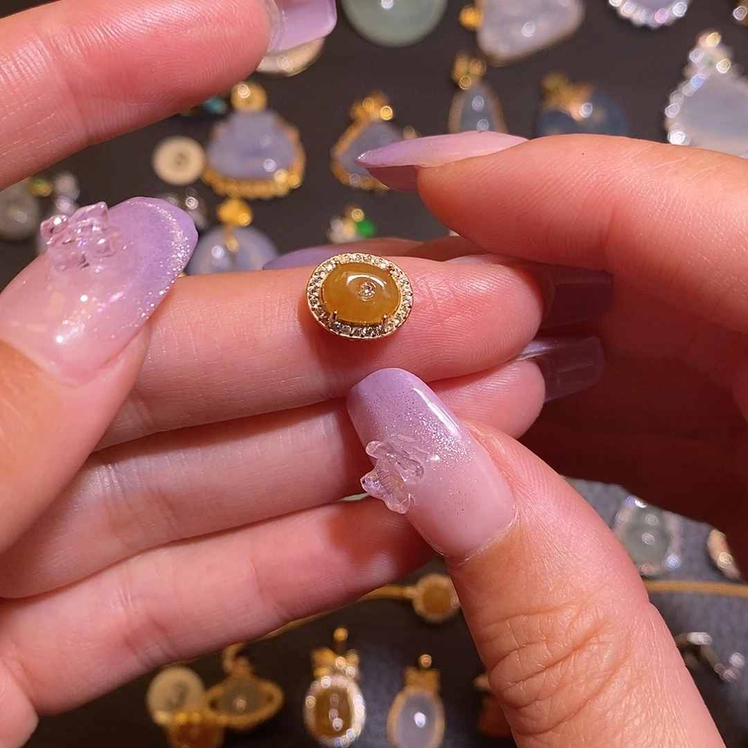 翡翠银S925镶嵌颈饰