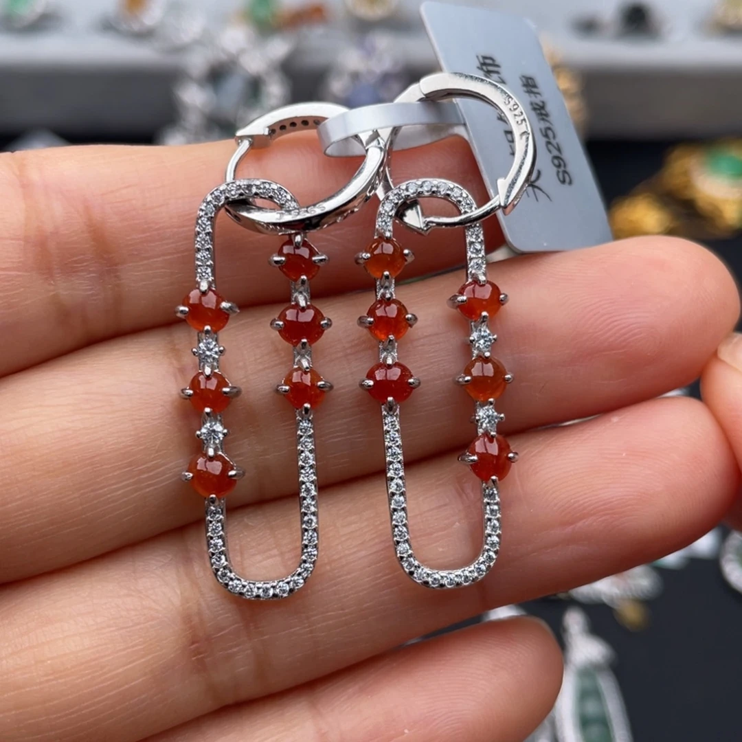 翡翠银S925镶嵌吊坠(不含链)