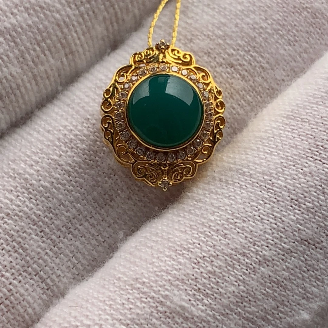 绿松石18K金镶嵌绿松石