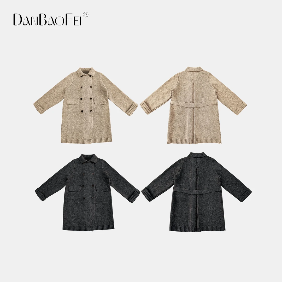 【雅雅】 2024冬新款女装定制羊毛针织双排扣大衣 WB00551