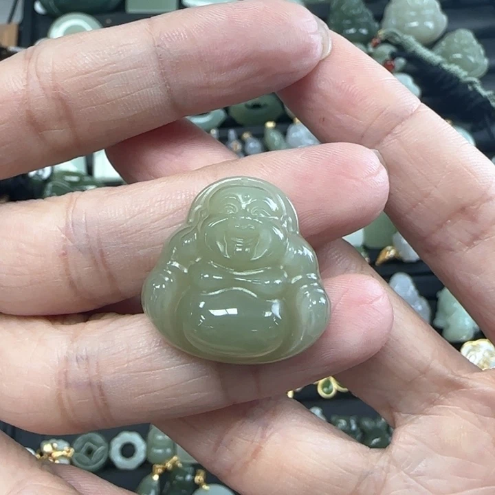 和田玉未镶嵌吊坠(不含链)