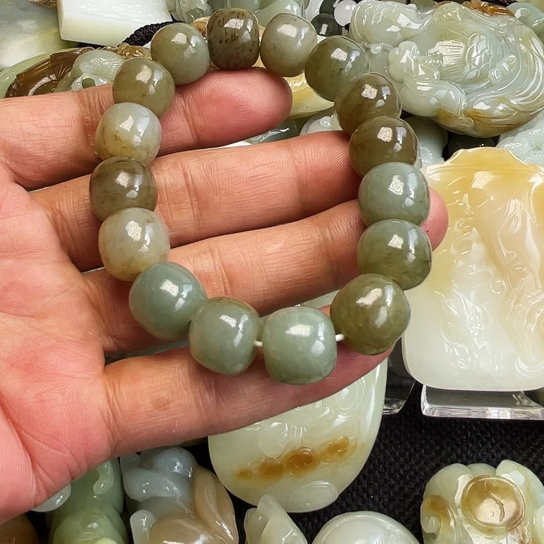 和田玉手链未镶嵌淮**山