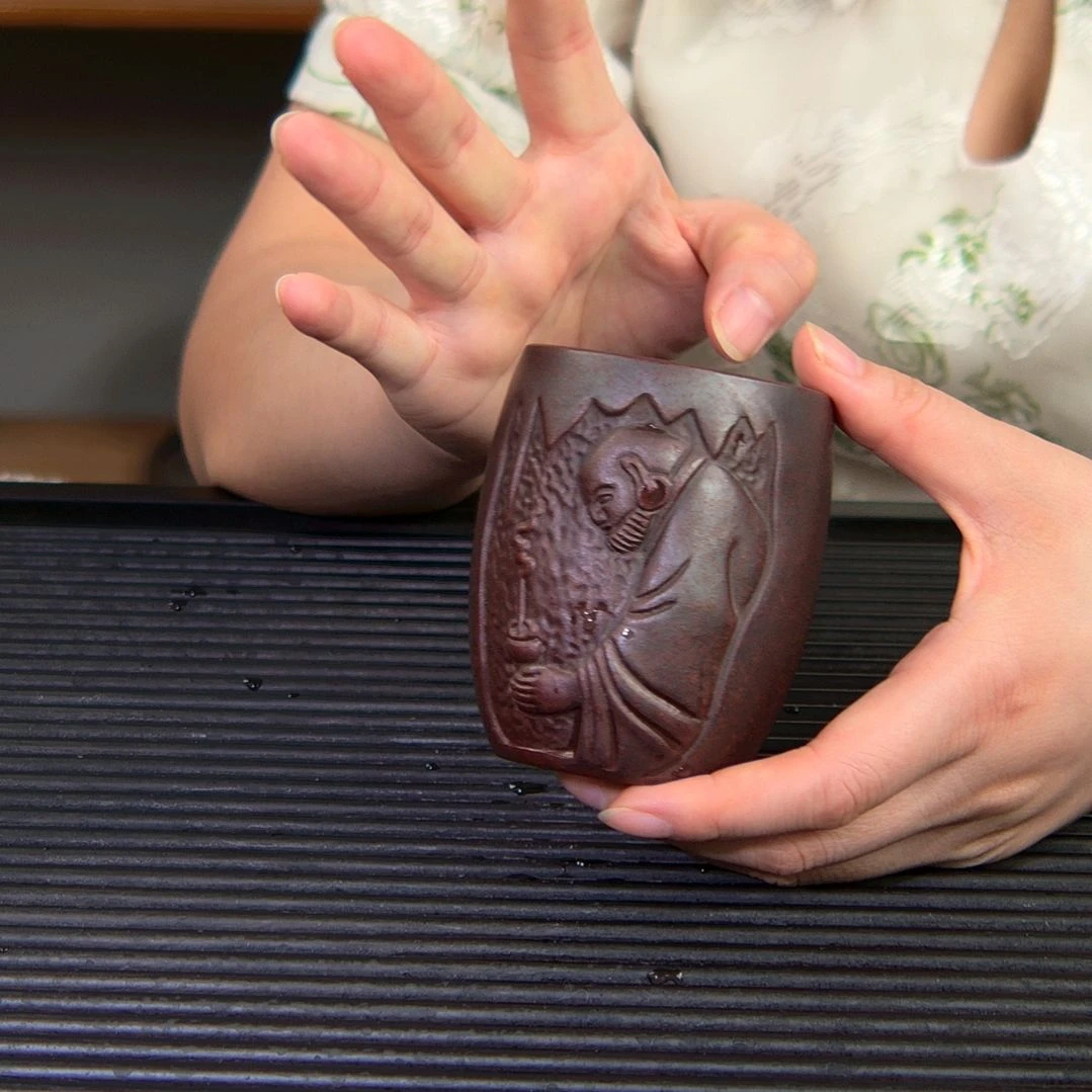 茶杯紫砂高货放漏