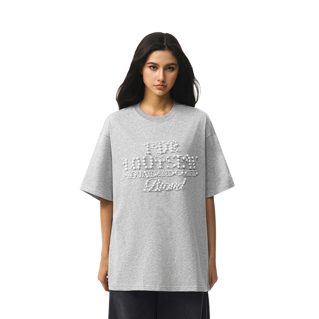 FDR官方店珍珠美式运动短袖t恤男女夏季重磅情侣装宽松上衣体恤