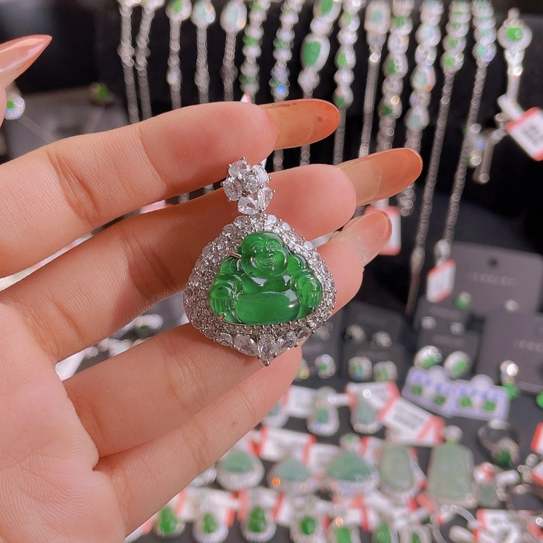 翡翠未镶嵌吊坠(不含链)