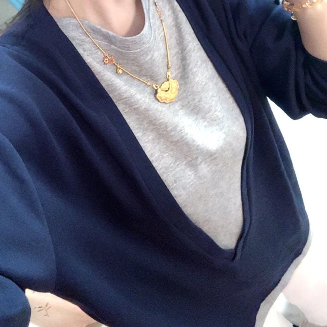 80115#戴戴设计感百搭显瘦休闲宽松卫衣