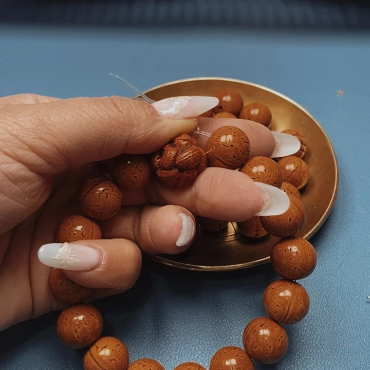 桃核手串极限圆15全品15颗