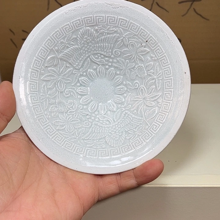 影青窑刻花鹅碗一件