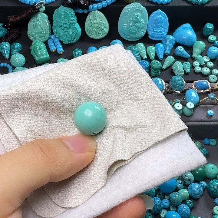 贪***墨绿色圆珠卡18.1尺寸单颗